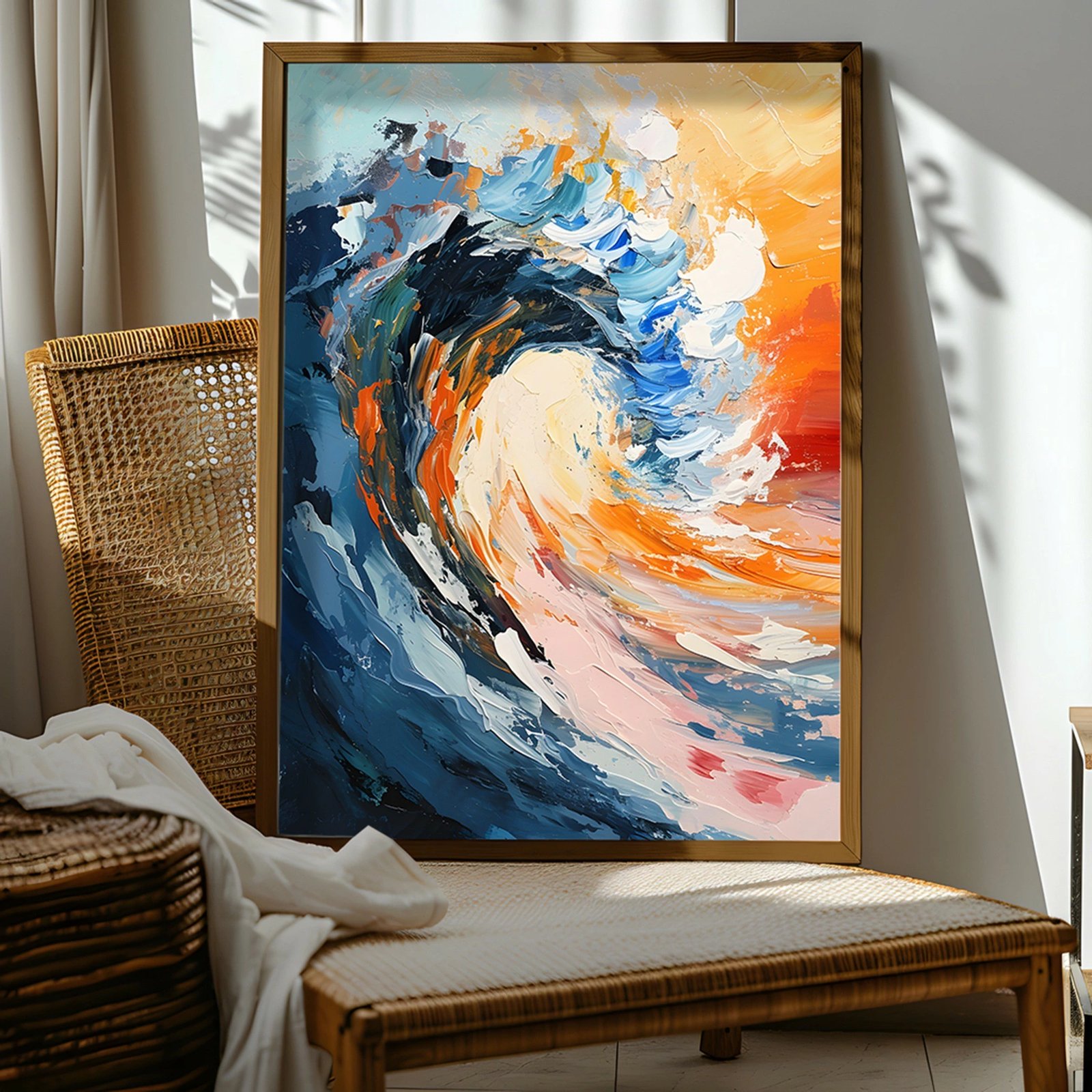 Pikturë dekorative me kornizë MDF, shumëngjyrëshe, Wallity, AI115, 50x70x3.5cm