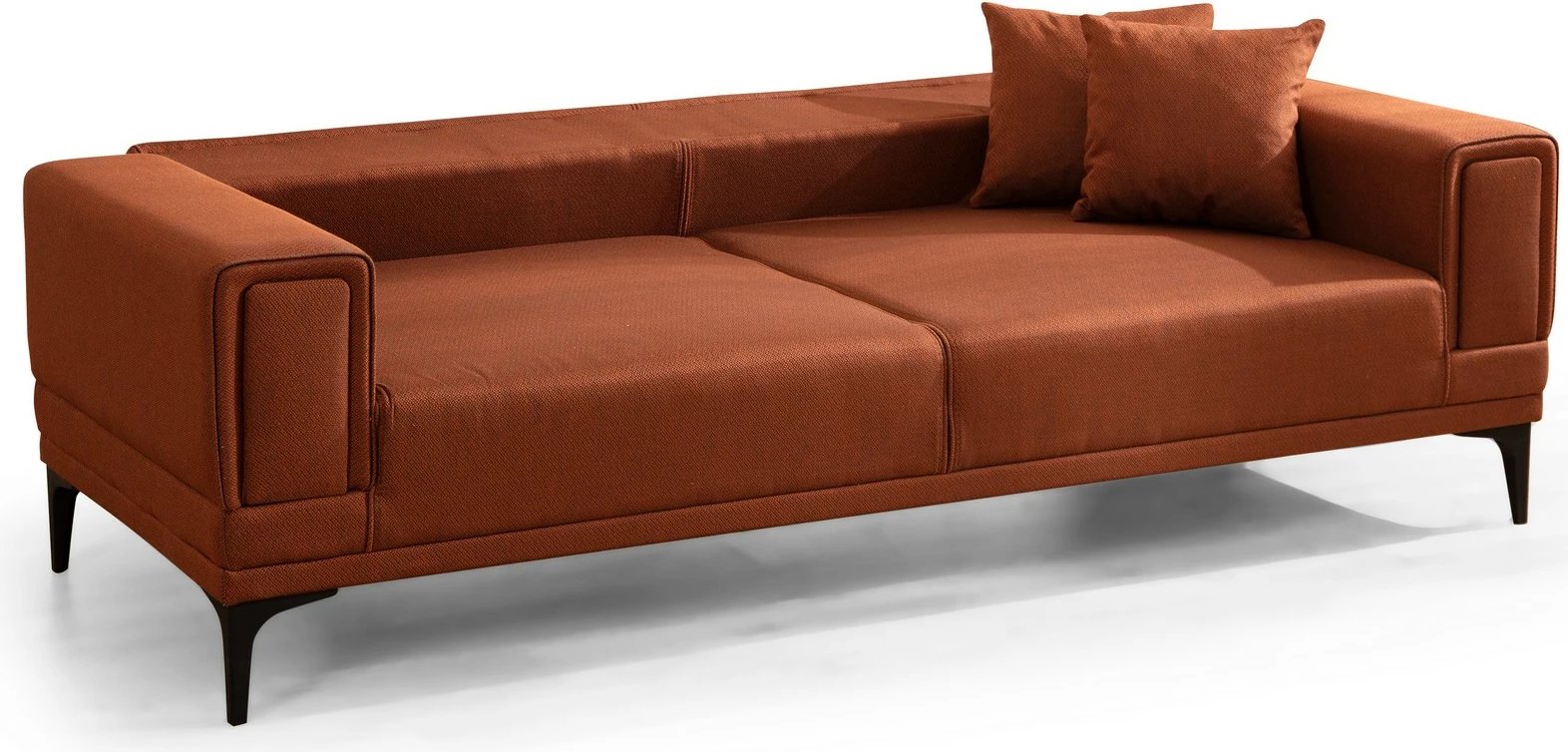 Divan-krevat 3 vendësh, Horizon, ngjyrë e kuqe tullë