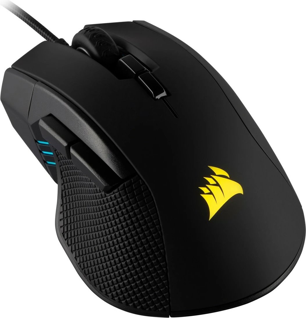 Maus gaming Corsair IRONCLAW RGB, me kabllo, 18000 DPI, i zi