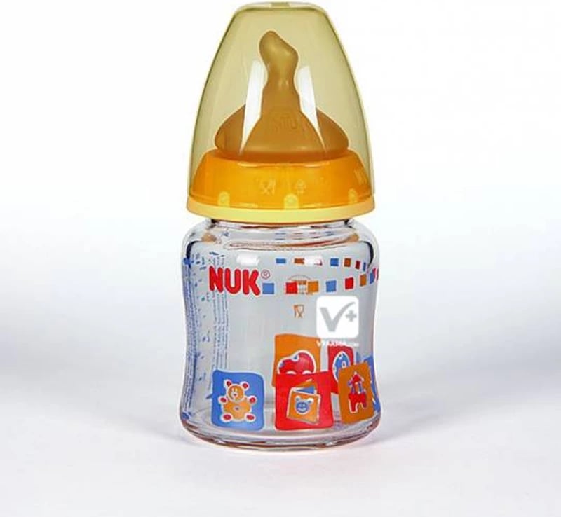 Shishe qelqi për bebe NUK First Choice me teat latex 0-6 muaj 120ml