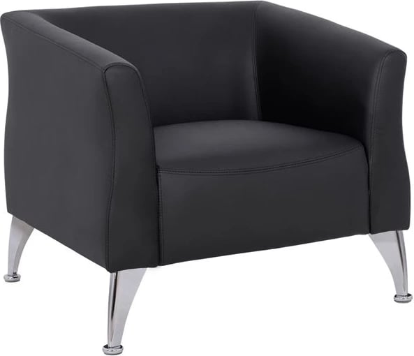 Fotel Kiana FH3122.11, ngjyrë e zezë, PU, 80x75x71 cm