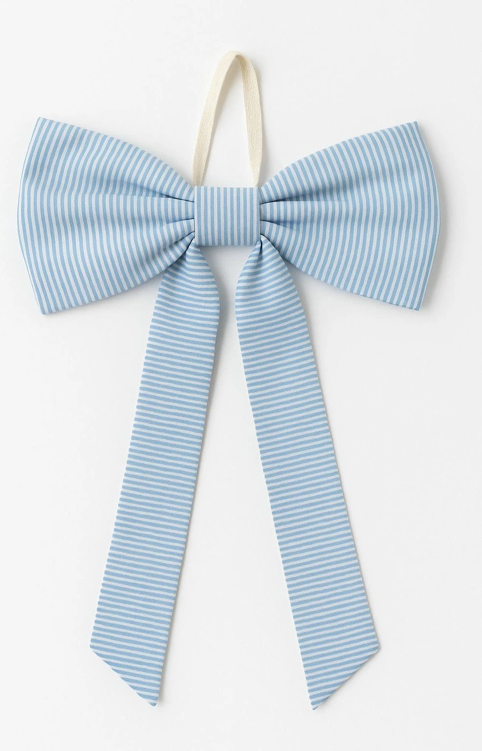 Dekor për derë, Evila Originals, fjongo, blu dhe bardhë, 35x45x4cm