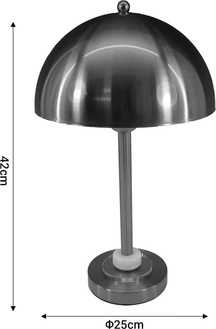 Llambë tavoline Lustrous Inart E27 metalike ari D25x42cm