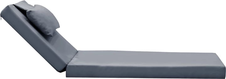Shezlong Sadie, pëlhurë gri, 65x185x15cm