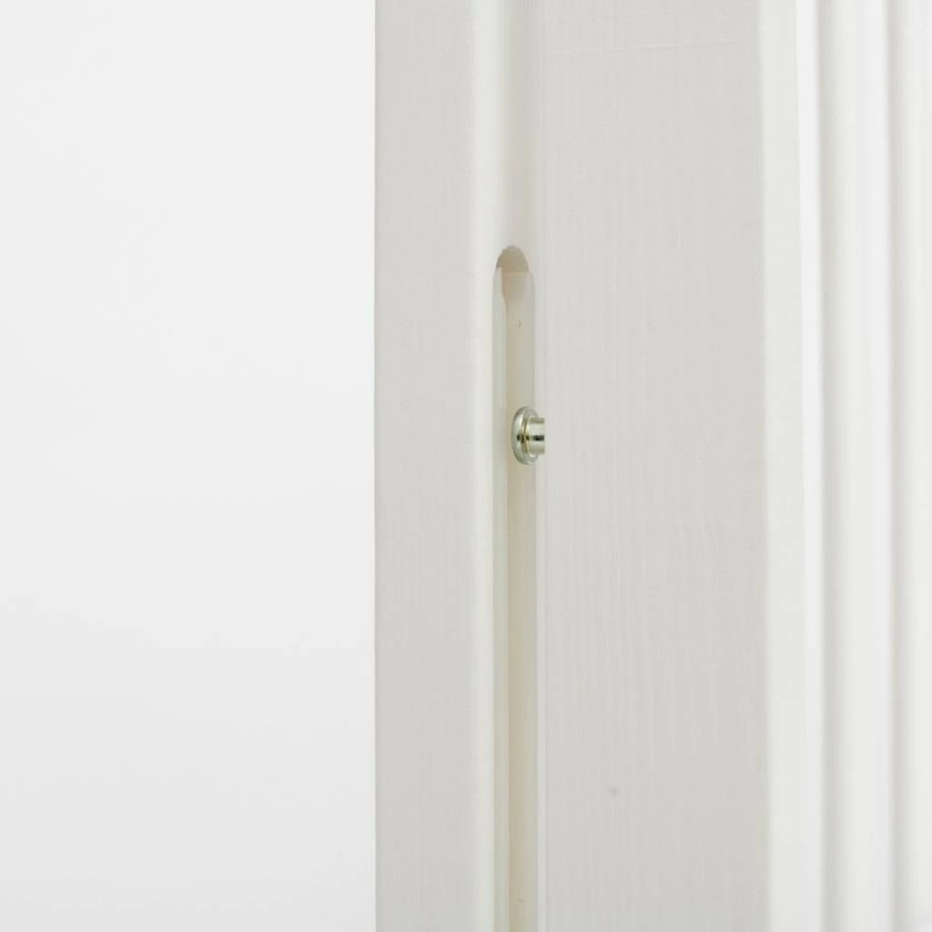 Krevat bebe, New Baby, LILLY, me anësore me ulje dhe sirtar, 120x60 cm, dru pishe, i bardhë