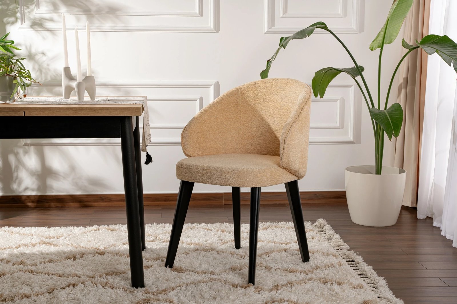 Set karrigesh (2 copë), Skye Decor, Bentley, bezhë, e zezë