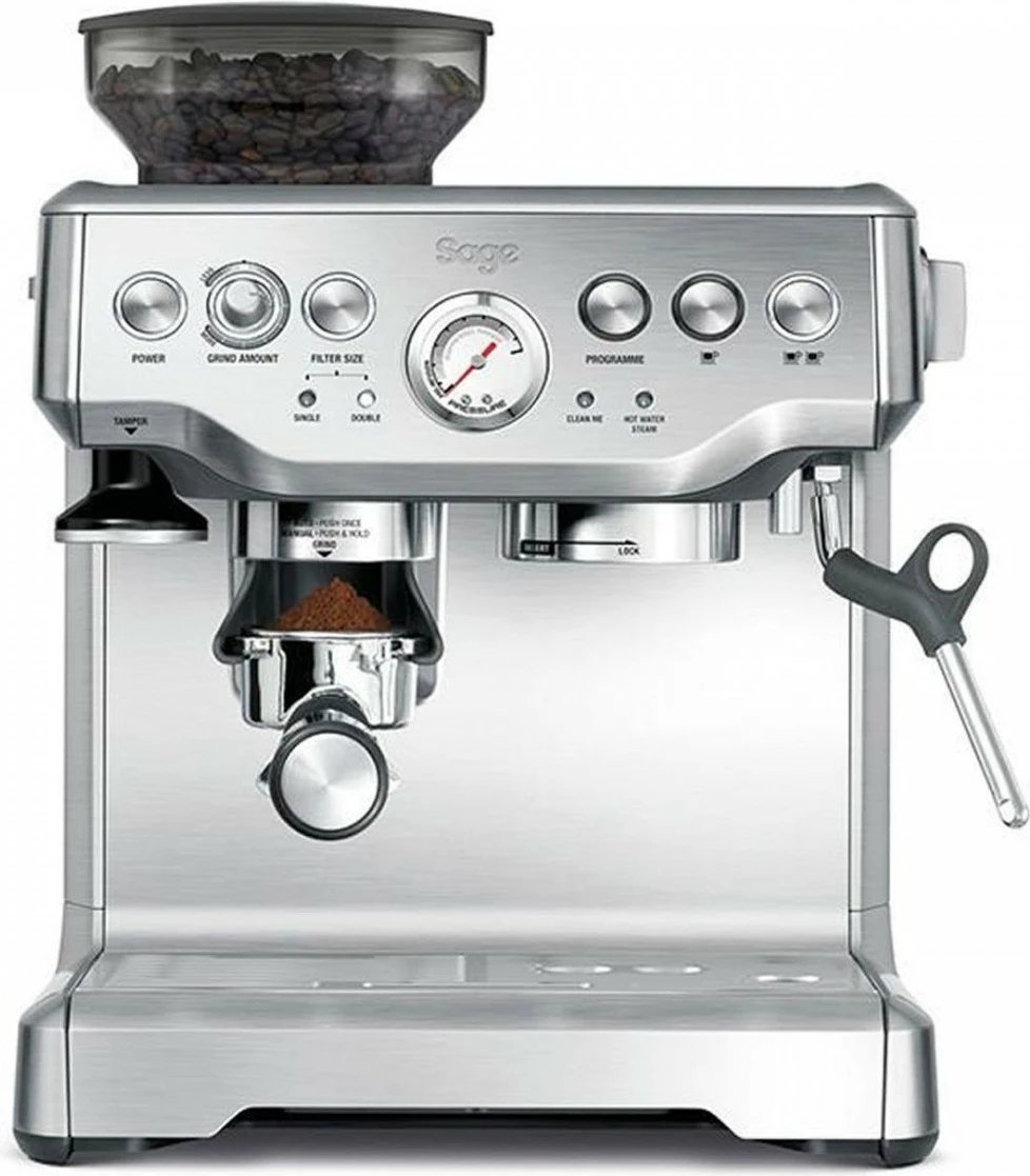 Aparat espresso Sage SES875BSS, me mulli të integruar, çelik i furizuar