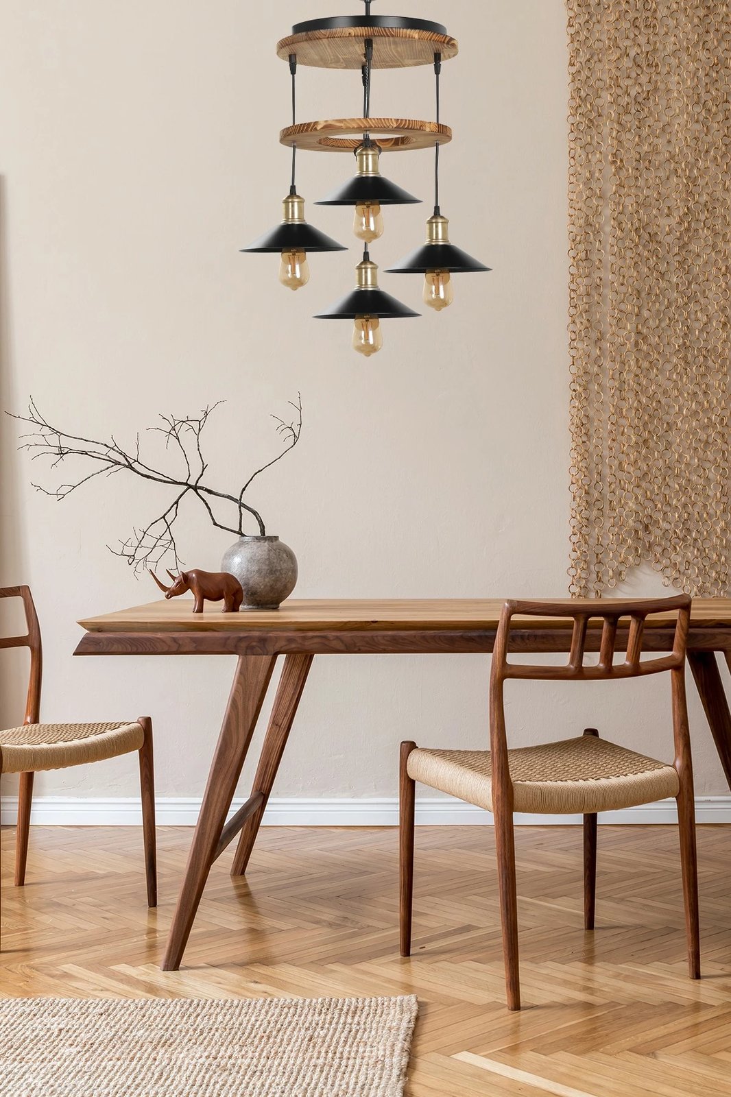 Llambë tavani druri, Opviq, 8363-4T, kafe dhe e zezë