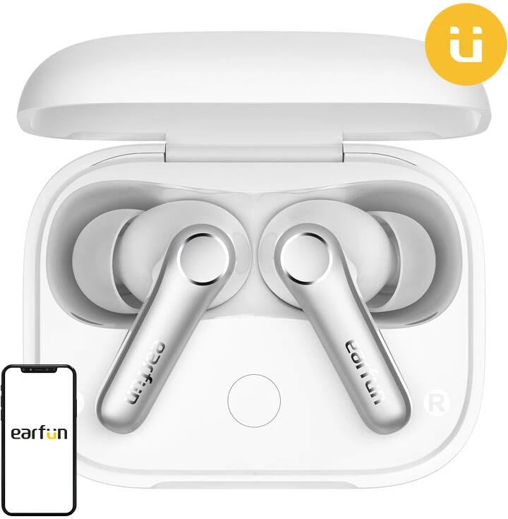 Kufje TWS EarFun Air Pro 4, ANC, të bardha