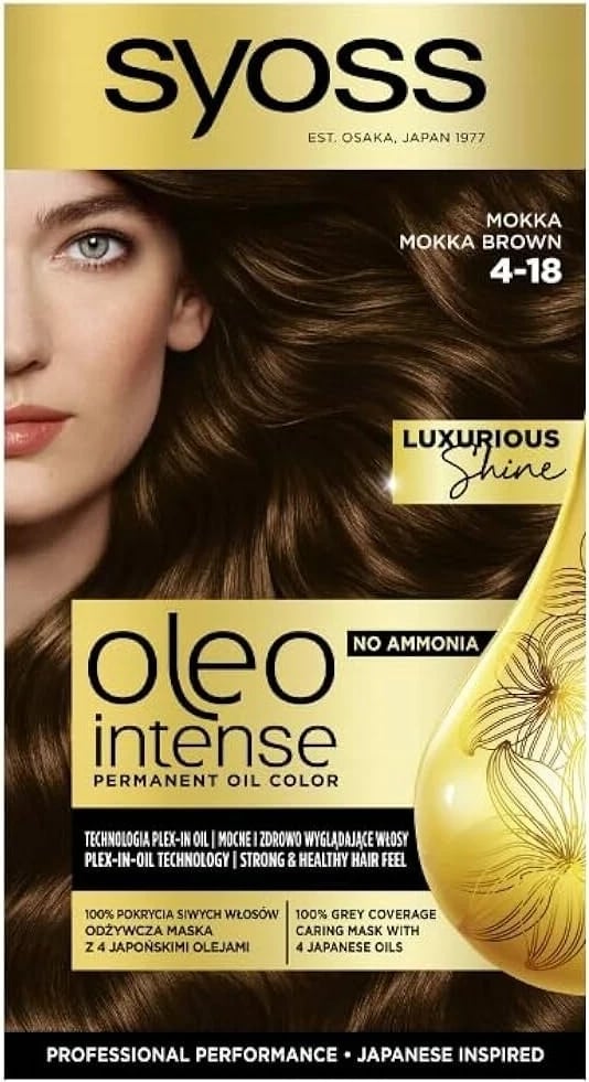 Ngjyrë pë flokë Syoss Color Oleo, 4-18