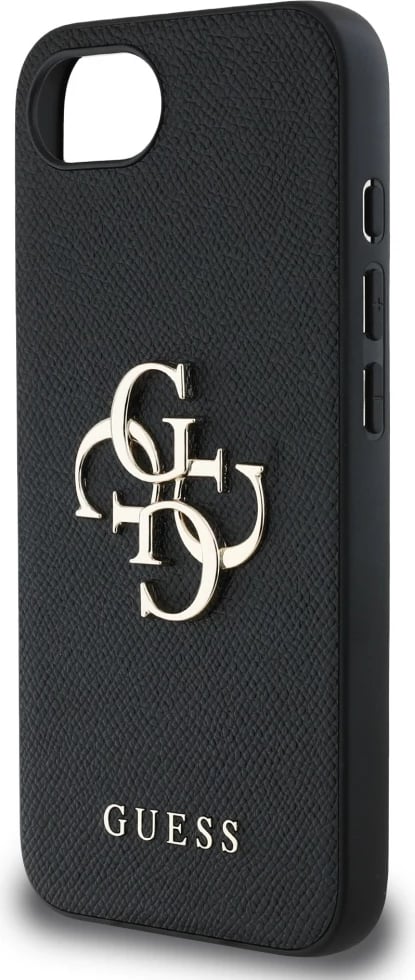 Mbështjellës Guess PU Grained 4G Metal Logo për iPhone 16e, i zi Mbështjellës Guess PU Grained 4G Metal Logo për iPhone 16e, i zi