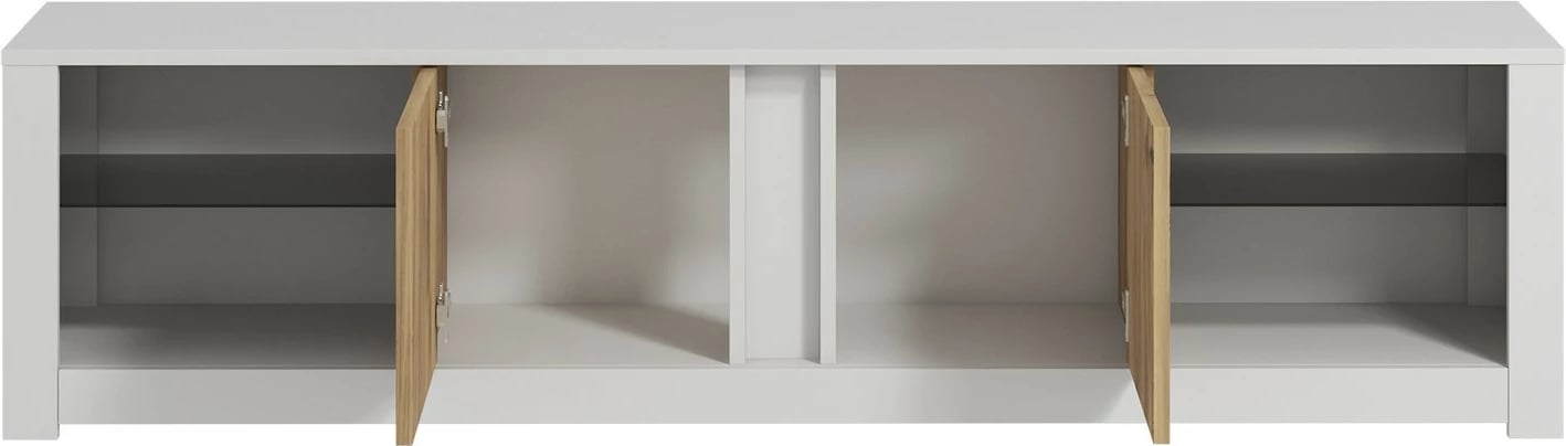 Komodë TV Hanah Home, Aydos, e bardhë dhe lis