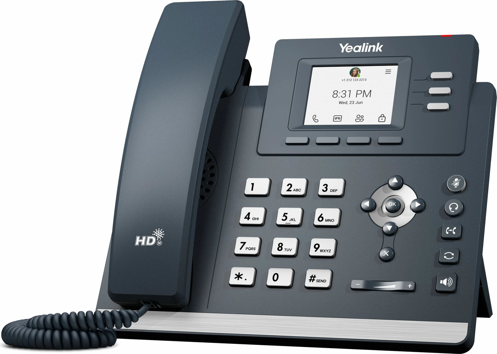 Telefon IP Yealink MP52 E2 Teams, Gri, Ekran 2.4", Handset me kabllo