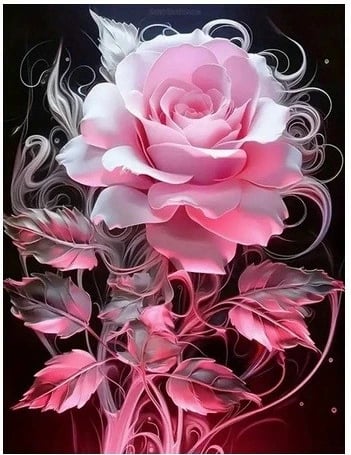 Set mozaik me diamantë Norimpex Rose Flowers, 30x40 cm, shumëngjyrësh