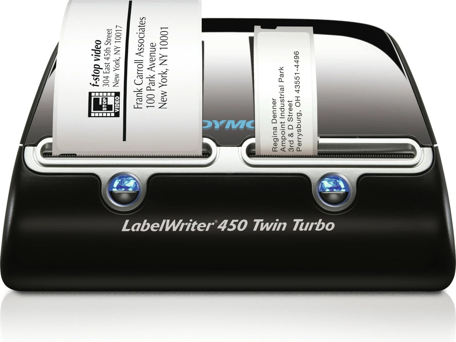 Printer etiketash Dymo LabelWriter 450 Twin Turbo, direct thermal, 600x300 DPI, zi/argjend