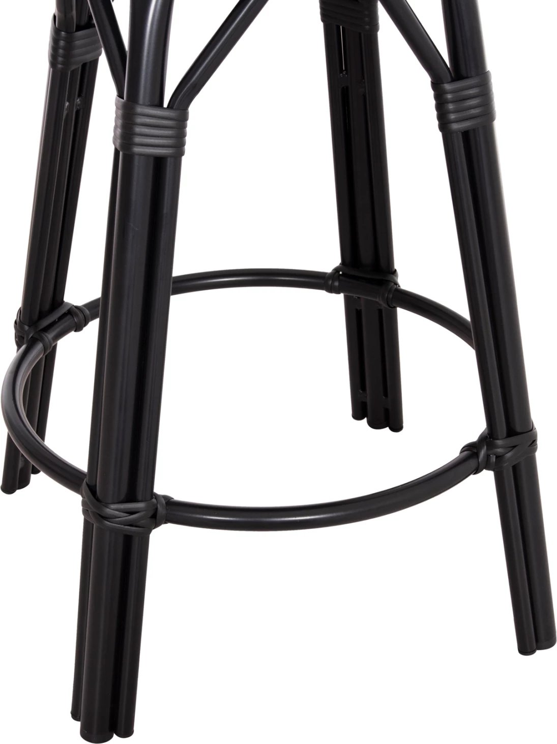 Karrige për bar, lartësi mesatare, pamje bambuje, CHINO FH6286.02, ngjyrë e zezë, Φ43x65H cm