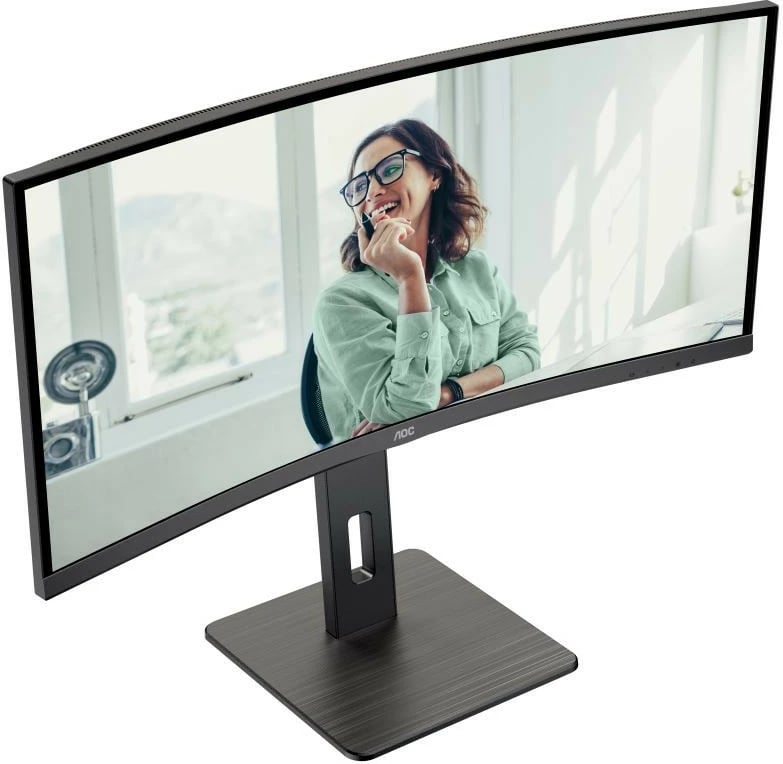 Monitor AOC CU34P3CV, 34", VA, WQHD, 100Hz, i lakuar, i zi