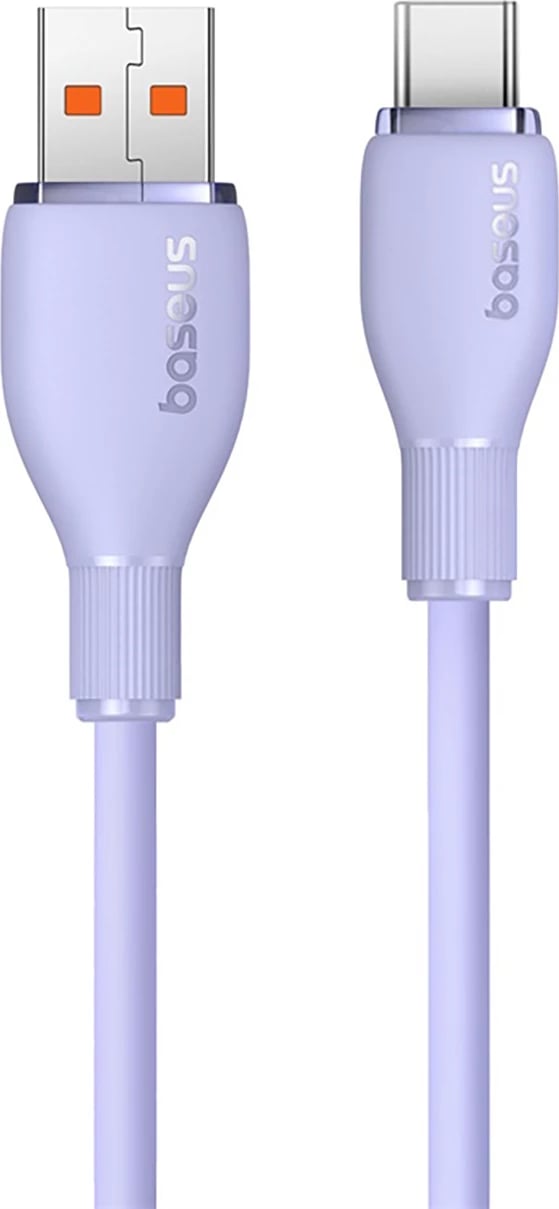 Kabllo Baseus Pudding USB-A në USB-C 2m, 100W, Vjollcë