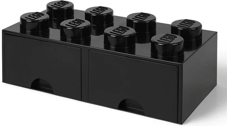 Kuti magazinimi LEGO Room Copenhagen Brick Drawer 8, e zezë