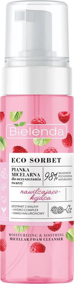 Shkumë micelare për fytyrë Bielenda Eco Sorbet për femra mjedër 150ml