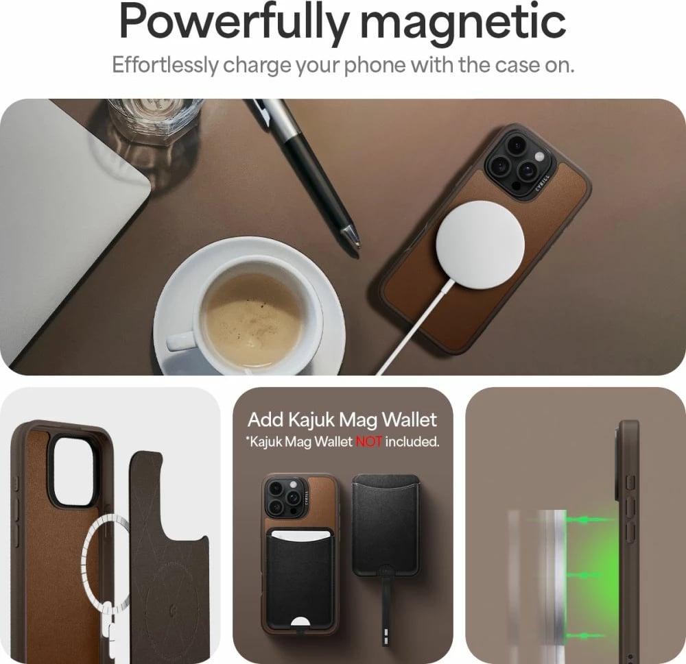 Mbështjellës Spigen Cyrill Kajuk Mag për iPhone 16 Pro Max, Kafe
