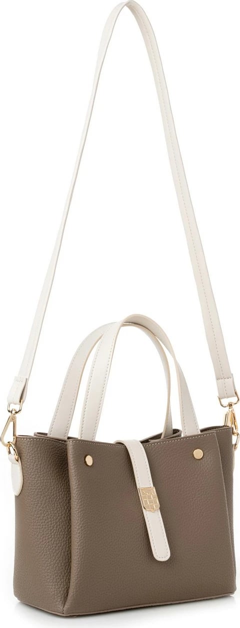 Çantë dore Vince Camuto, Bellagio, ngjyrë mink dhe krem