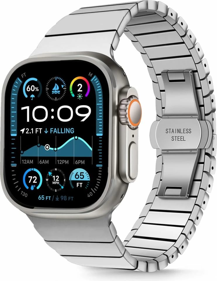 Rrip metalik Tech-Protect LinkBand për Apple Watch 44/45/46/49mm, Argjend