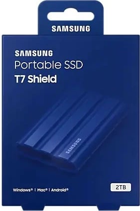 SSD i jashtëm Samsung T7 Shield, 2TB, USB 3.2, Kaltër