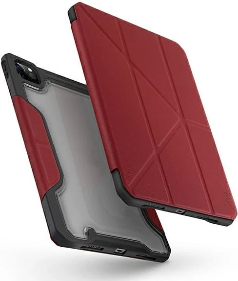 Mbështjellës UNIQ Trexa për iPad Pro 11" 2021/2020, me kapak magnetik dhe mbajtëse, Kuq