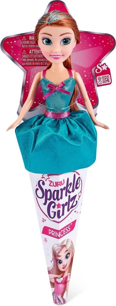 Set kukulla princeshë ZURU Sparkle Girlz, 10.5 inch, 12 copë, shumëngjyrëshe