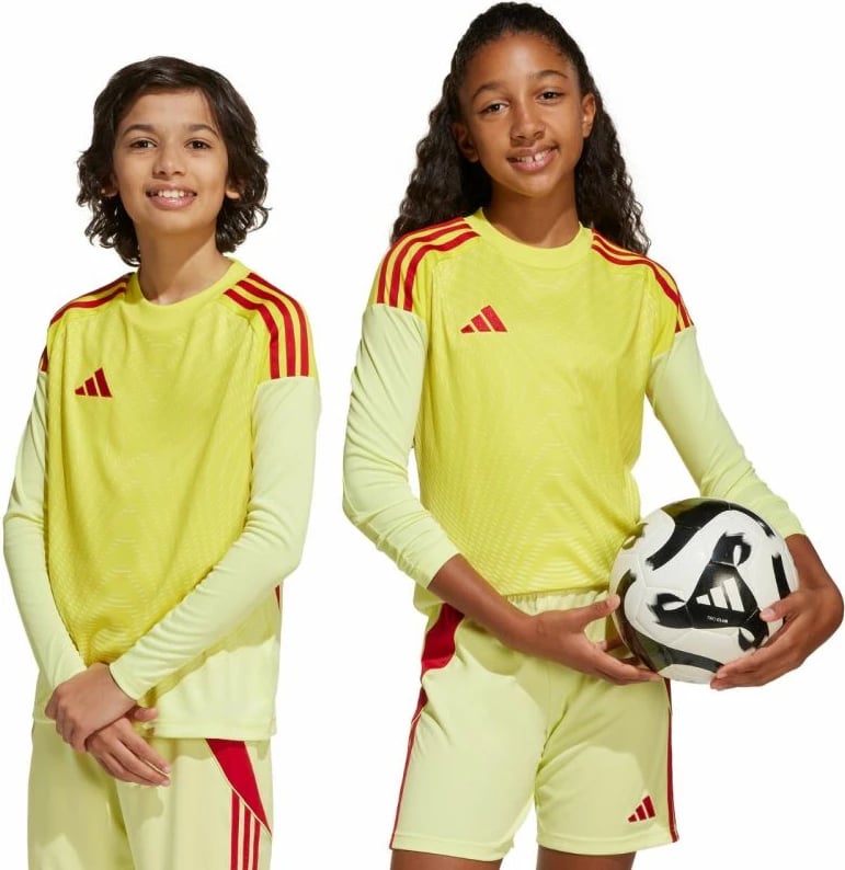 Fanellë portieri për fëmijë adidas, e verdhë dhe e kuqe