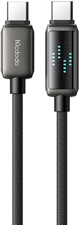 Kabllo USB-C në USB-C Mcdodo CA-4250, 1.2m, 100W, ekran LED, e zezë