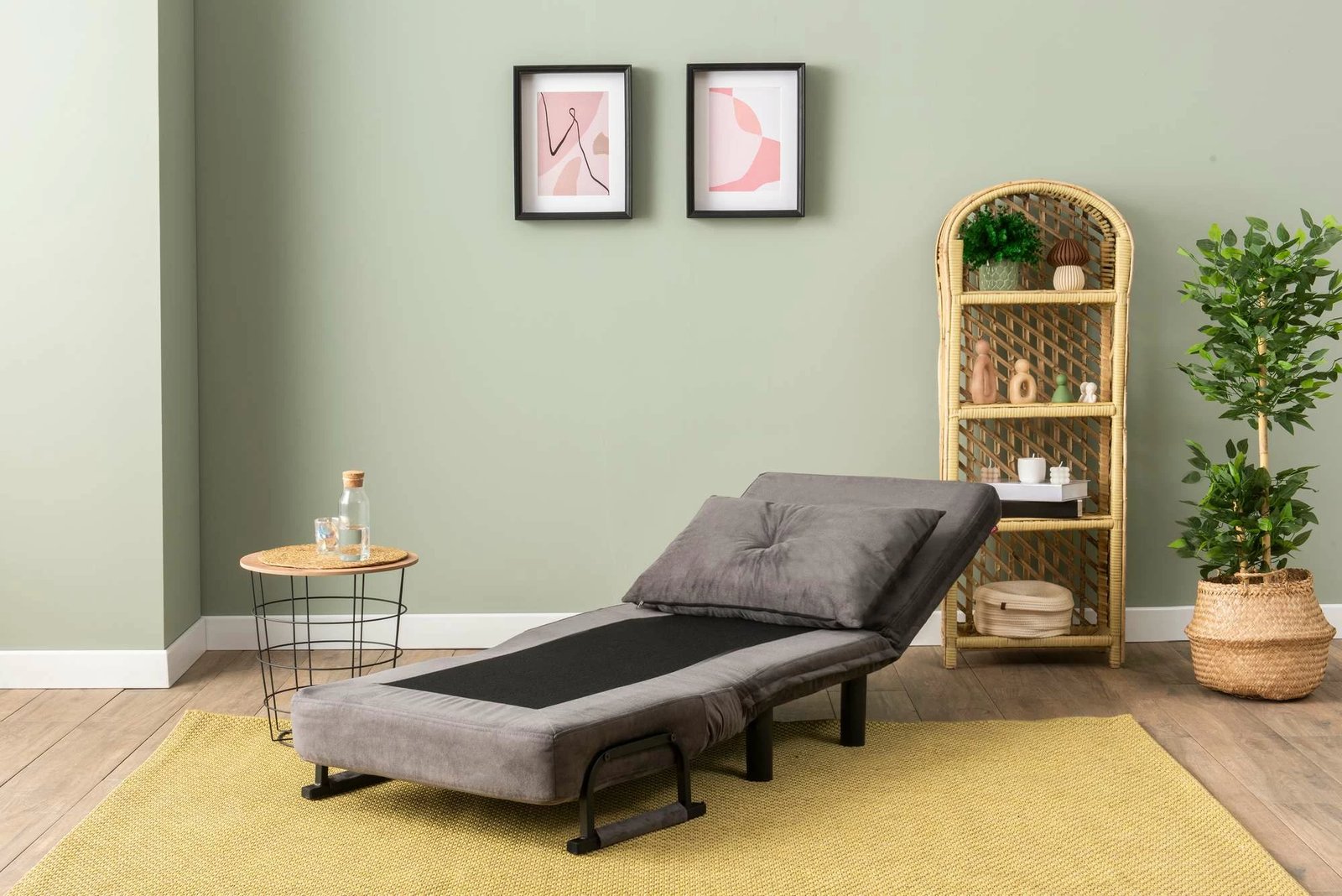 Krevat-karrige një vendës, Sento Single, ngjyrë gri