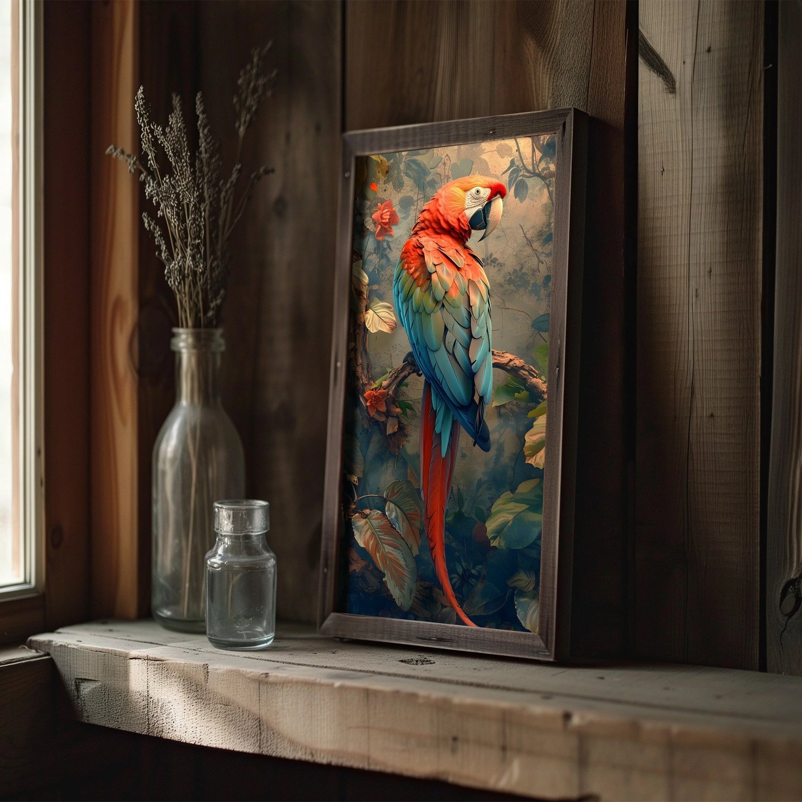 Pikturë dekorative me kornizë MDF, Wallity, AI061, shumëngjyrëshe, 25x50x3.5cm