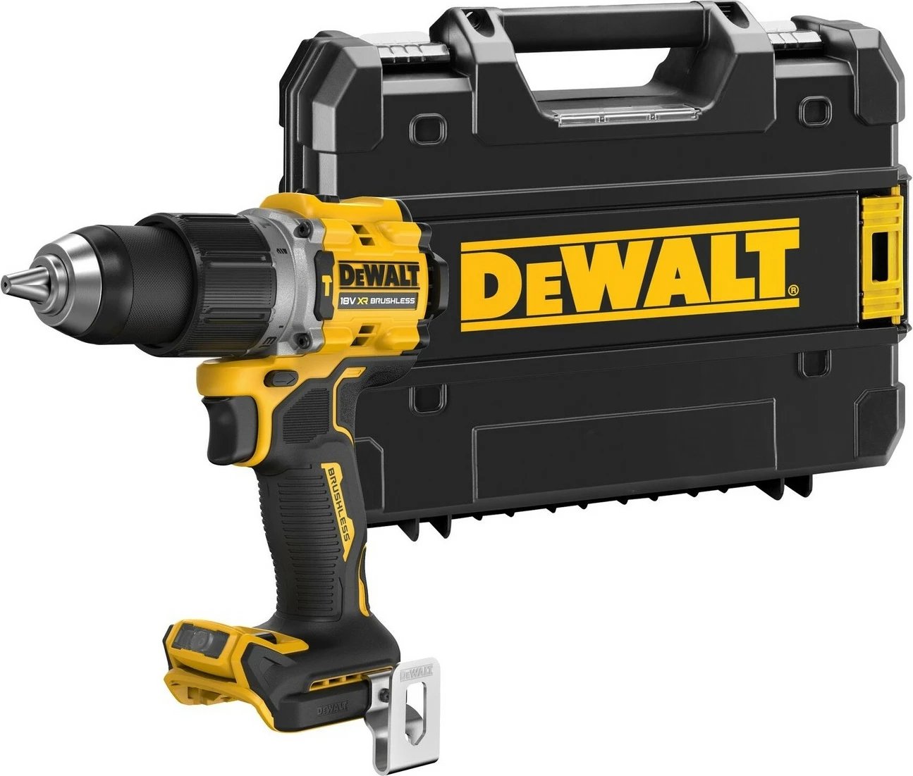 Aku-shurubdrill DeWALT 18V, brushless, 1.3cm, verdhë/zezë
