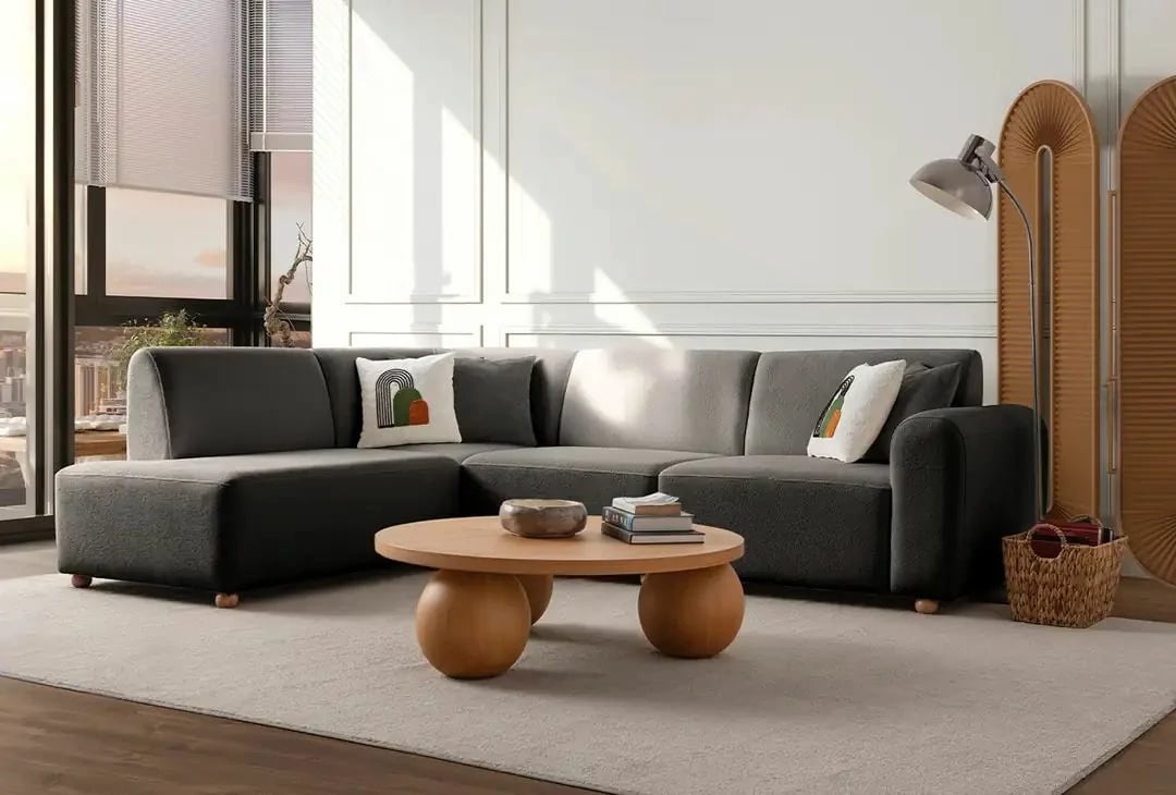 Këndare S-Loft majtas, ngjyrë antracit, Atelier del Sofa