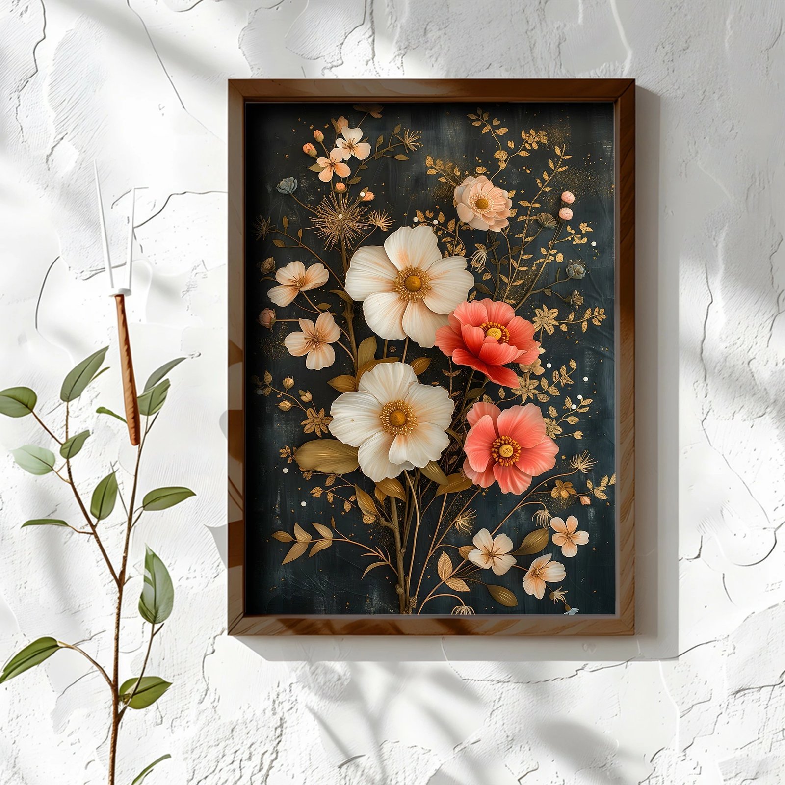 Pikturë dekorative me kornizë MDF, Wallity, AI139, shumëngjyrëshe, 35x47x3.5cm