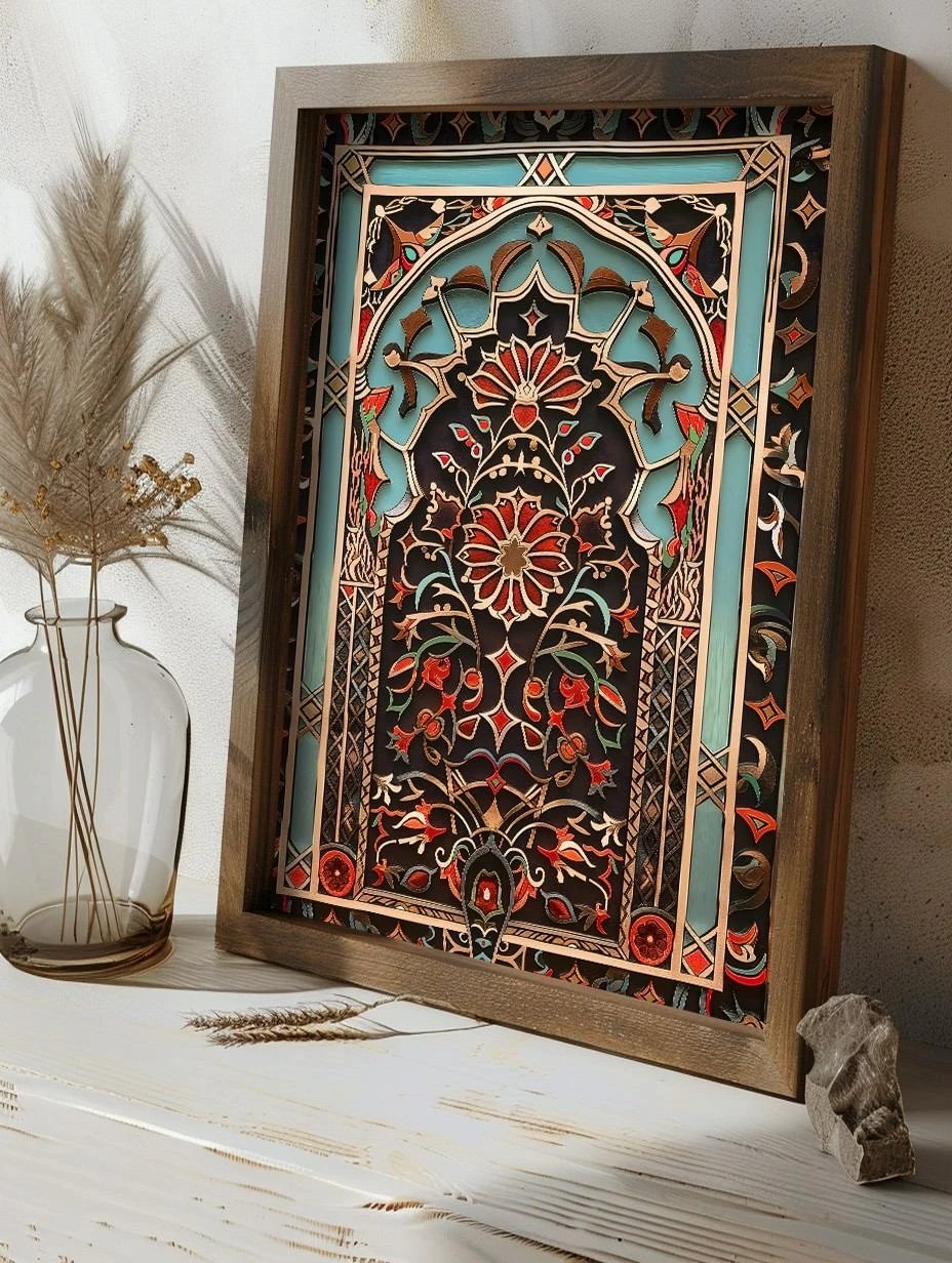 Pikturë dekorative me kornizë MDF, shumëngjyrëshe, Wallity, GE118-L