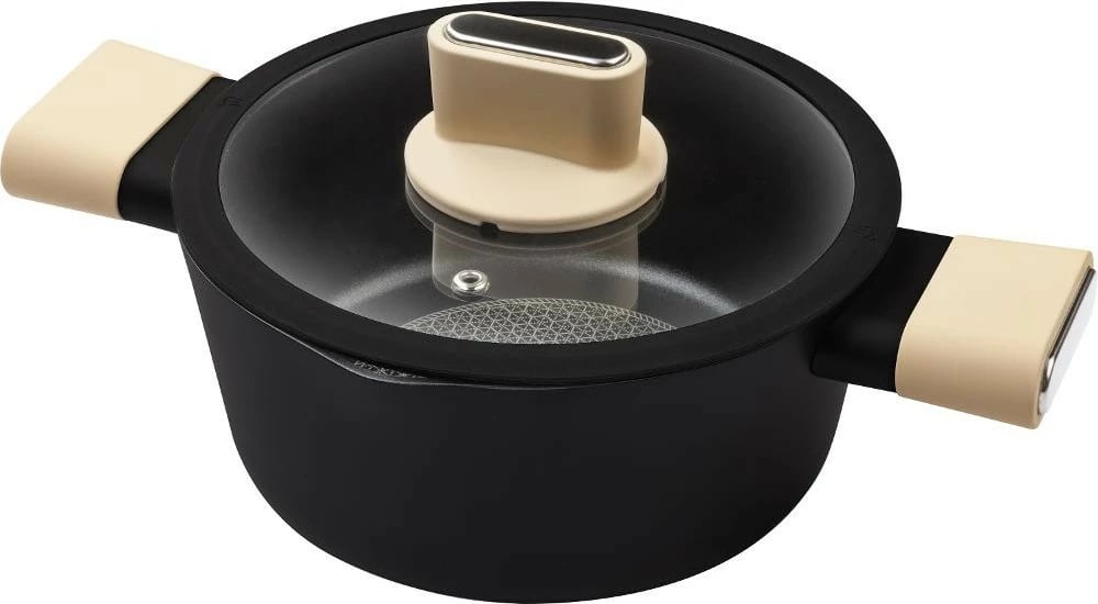 Tenxhere POELE Lamart LT1219, 24cm, 4.3l, e zezë/bezhë