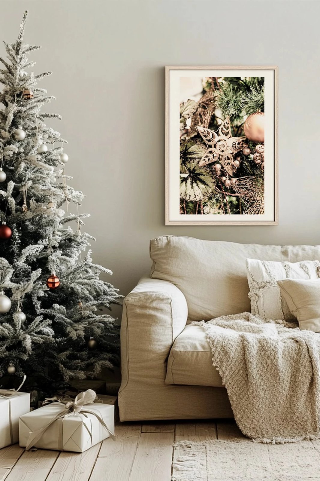 Pikturë dekorative me kornizë, shumëngjyrëshe, Wallity, Nwyearsngmdl3, 33x48cm