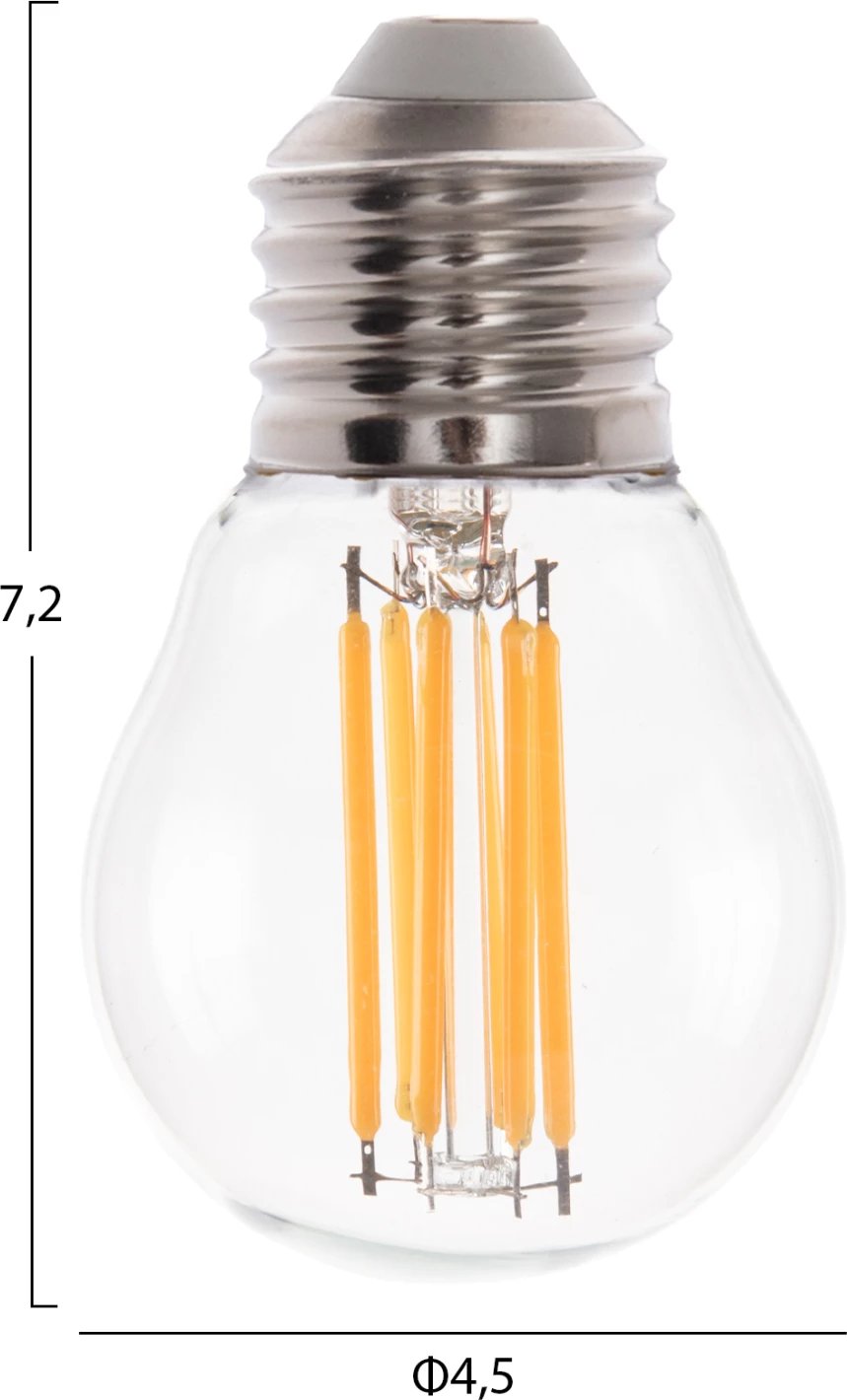 Llambë LED filament, 6W, E27, 3000K, e tejdukshme, e zbehtë, FH4046.01