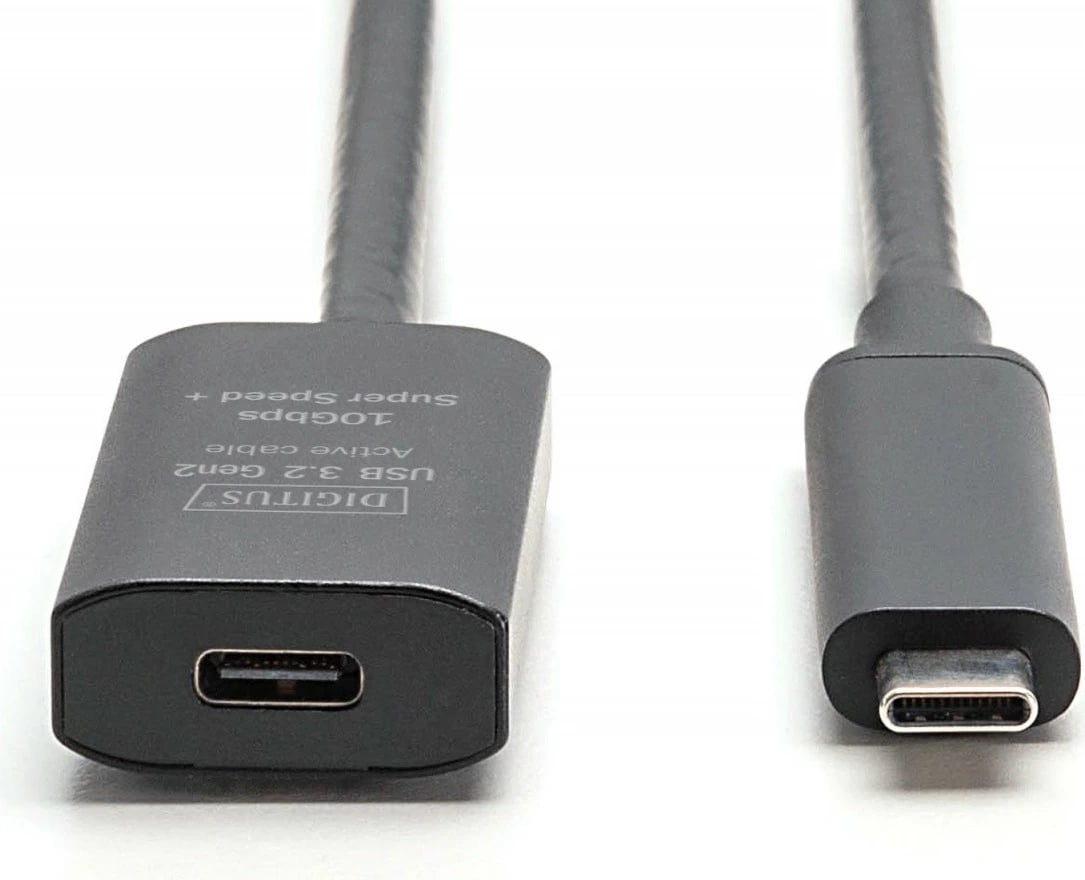 Kabllo zgjatuese aktive USB-C Digitus DA-73112, 5m, E zezë