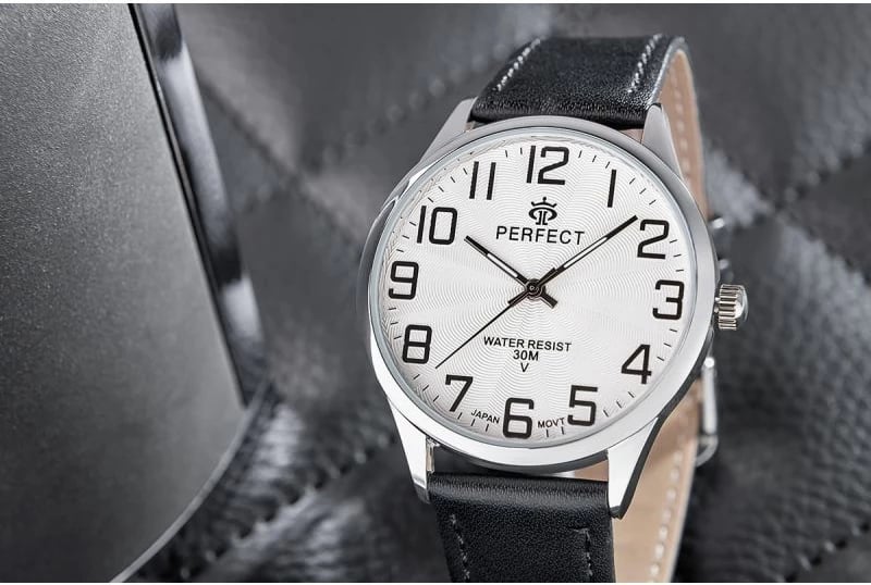 Orë dore për meshkuj PERFECT GXB452-03, e zezë
