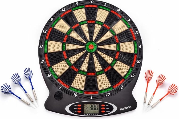 Tabelë elektronike dart Meteor, set me 6 shigjeta