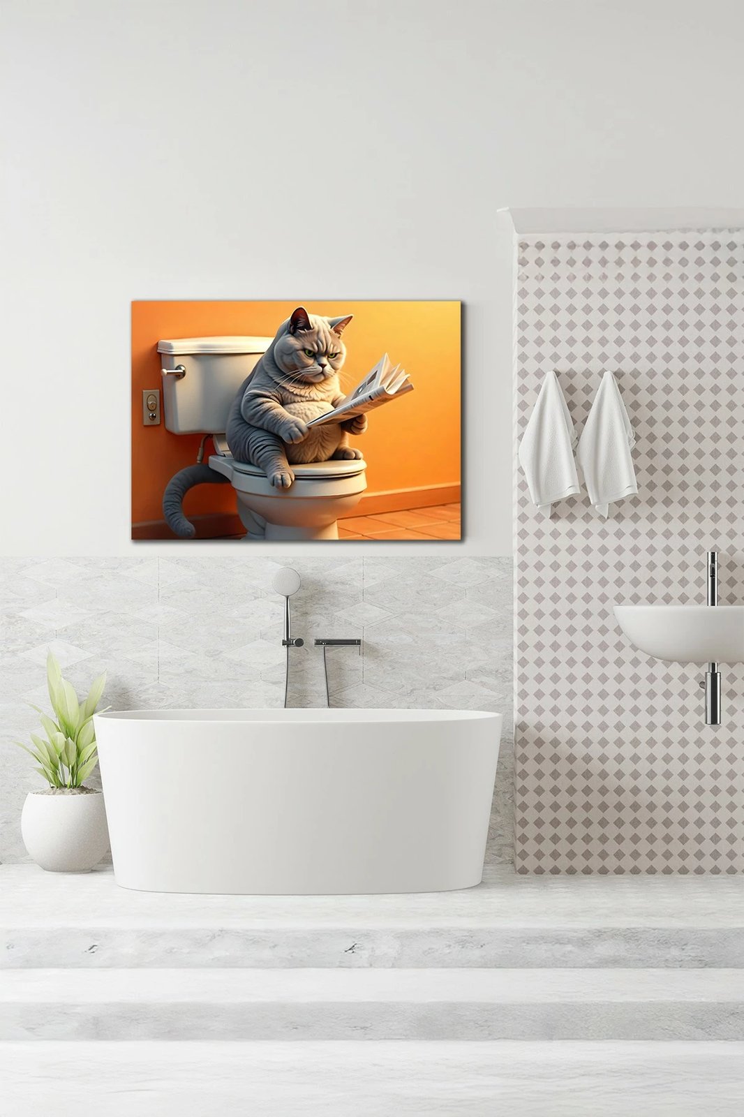 Pikturë dekorative në kanavacë, shumëngjyrëshe, Wallity, Ersyaıhyvn11, 40x60cm