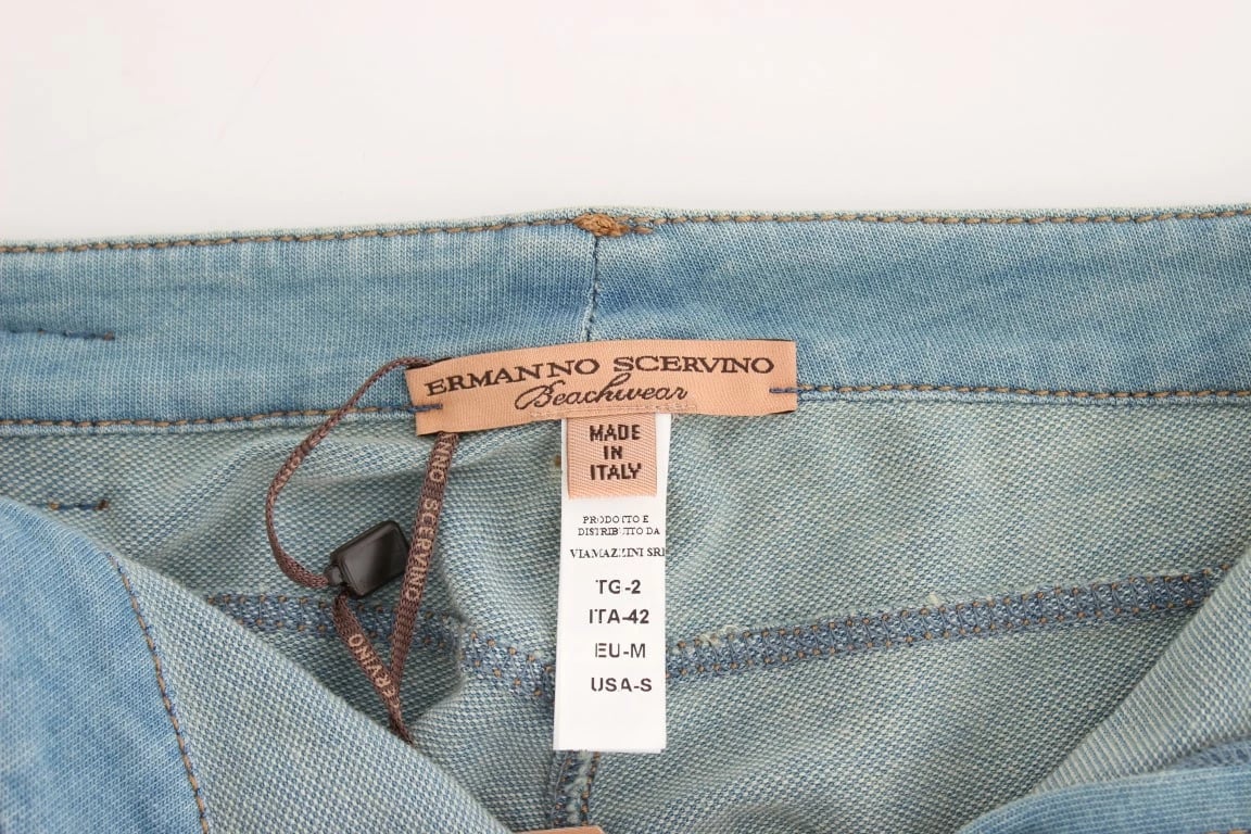 Xhinse të shkurtra për femra Ermanno Scervino, të kaltërta