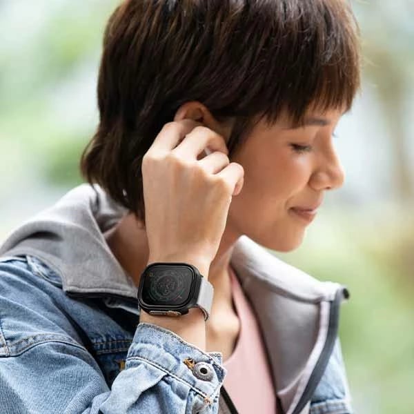 Mbështjellës UNIQ Valencia për Apple Watch Ultra 49 mm, i zi
