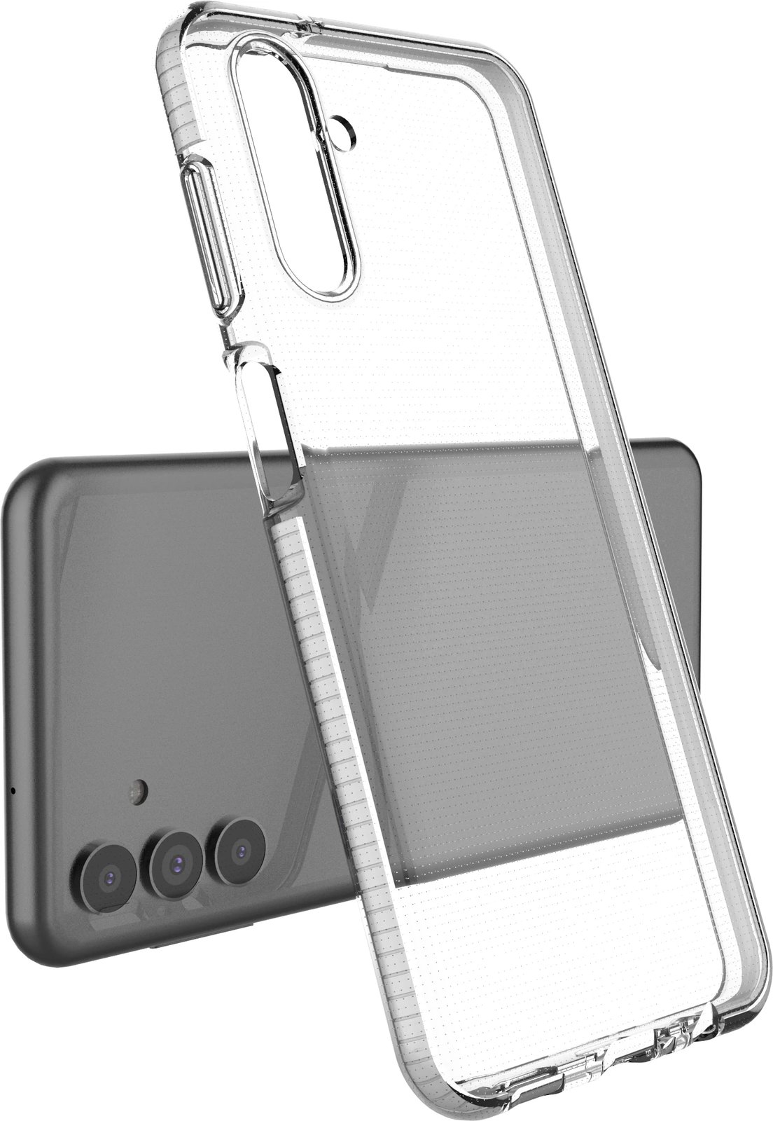 Mbështjellës Hurtel Spring Case për Samsung Galaxy A13 5G, xhel, transparent/rozë e lehtë