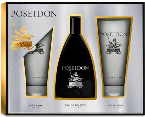 Set parfum Instituto Español Poseidon Gold Ocean unisex 3x150ml
