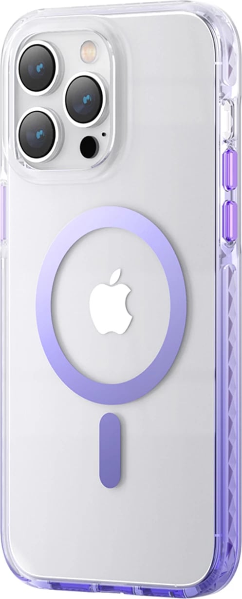 Mbështjellës Kingxbar Ice Crystal Series për iPhone 14 Plus MagSafe, vjollcë